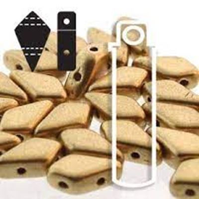 Kite Bead 2 Hole Bronze Pale Gold 9x5mm Tube approx 22 grams (115 beads) each