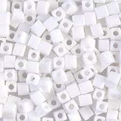 Miyuki Cube Opaque White 4mm Tube 25gm