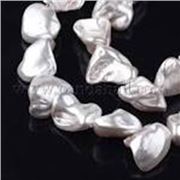 Shell Pearl Strand Nuggets Dyed White Smoke 15-25x10-26x5-16mm each