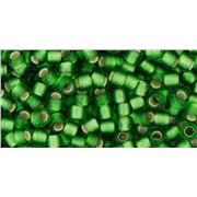 Toho Seed Bead Silver Lined Frosted Peridot 11/0 - Minimum 8g