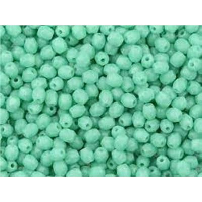 Firepolished Crystal Opaque Turquoise 3mm ea