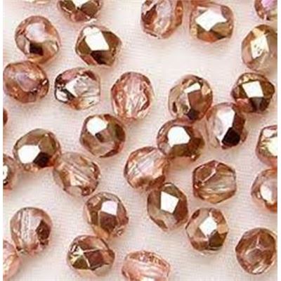 Firepolished Crystal Apollo Gold 4mm ea