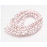 Glass Pearl Strand Pale Pink 4mm ea