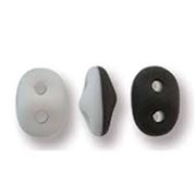Superduo 2.5x5mmBlk/Wht Duets Matte Opaque - Aprx 24g Tube