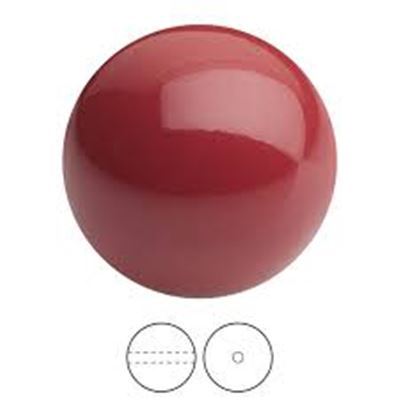 Preciosa Maxima Round Pearl Cranberry 4mm each