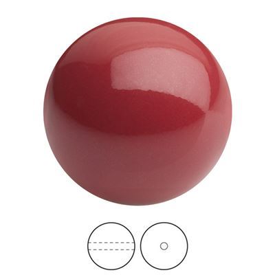 Preciosa Maxima Round Pearl Cranberry 6mm each