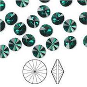 Preciosa Crystal MC Rivoli Maxima Emerald 12mm each 