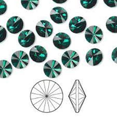 Preciosa Crystal MC Rivoli Maxima Emerald 12mm each 