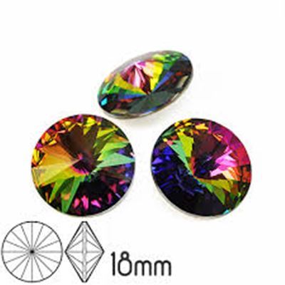 Preciosa Crystal MC Rivoli Maxima Vitrail Medium 18mm each 