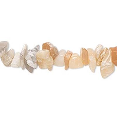 Semi Precious Strand Moonstone Chips Multi-colour 86.4cm ea