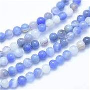 Semi Precious Strand Blue Chalcedony 6mm Dyed (approx 63 beads) each