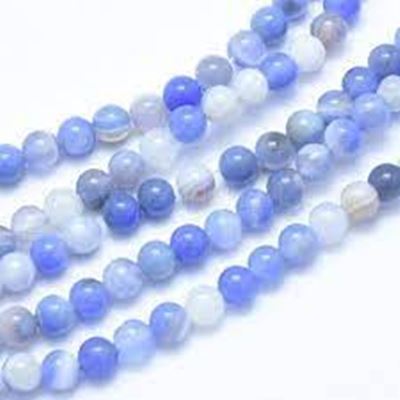 Semi Precious Strand Blue Chalcedony 6mm Dyed (approx 63 beads) each