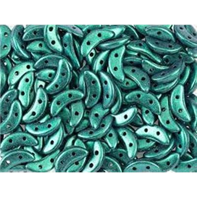 Crescent 3x10mm Satin Metallic Turquoise Min 5 grams per gram