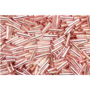 Bugle Silver Lined Blush Pink 25mm - Minimum 12g