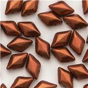 Mini Gem Duo 6x4mm Bronze Vintage Copper Min 5g