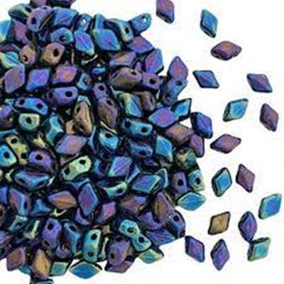 Mini Gem Duo 6x4mm Jet Blue Iris Min 5g