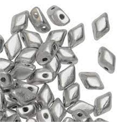 Mini Gem Duo 6x4mm Crystal Bronze Aluminium Min 5g