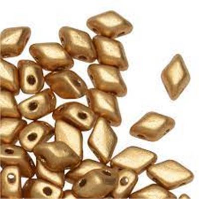 Mini Gem Duo 6x4mm Crystal Pale Gold Min 5g