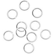 Jump Ring Thin Silver 8 x 0.8mm ea