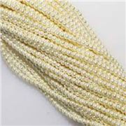 Glass Pearl Strand Cream Pearl 3mm ea