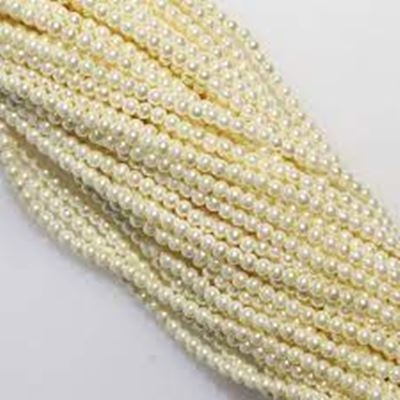 Glass Pearl Strand Cream Pearl 3mm ea
