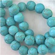 Semi Precious Round Bead Strand Turquoise (Reconstituted) Opaque 10mm approx 40 beads. ea