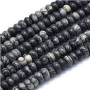 Netstone/Silk Stone Rondelles 8x5mm (Approx 74 beads) ea