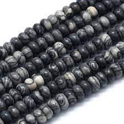 Netstone/Silk Stone Rondelles 8x5mm (Approx 74 beads) ea