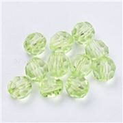 Plastic Hex Light Green Transparent 6mm - Minimum 8g