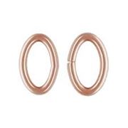 Jump Ring  Oval Rose Gold 6x8mm ea