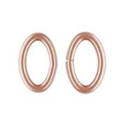 Jump Ring  Oval Rose Gold 6x8mm ea