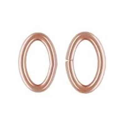 Jump Ring  Oval Rose Gold 6x8mm ea
