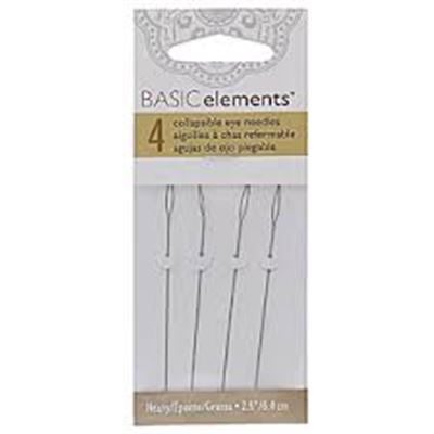 Collapsible Eye  Needle Pkt 4 Heavy 64mm ea
