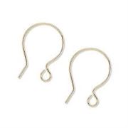 Earwire Gold Plated Brass French Hook (per pair)  ea