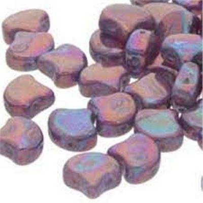 Matubo Ginko Duo 7.5x7.5mm White Opal Iris Lustre Tube approx 23g each