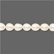 Freshwater Pearl Strand Rice White 6mm Approx 48 Beads Each