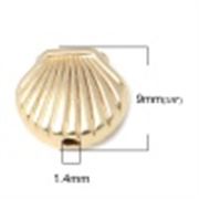 Gold Shell Matte Gold Plated (Real Gold) 9x8mm each