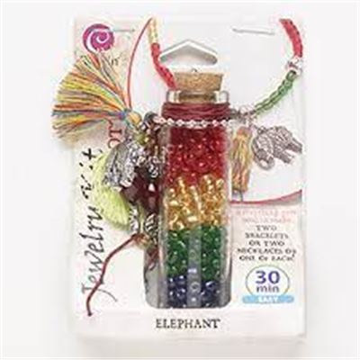 Jewelry Kit in a Bottle - Elephant. Makes 2 x bracelets or 2x necklaces. Each