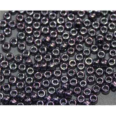 Toho Seed Bead Metallic Amethyst Gun Metal 8/0 - Minimum 8g