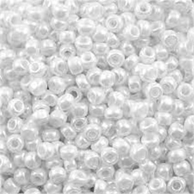 Toho Seed Bead Opaque Lustred White 11/0 - Minimum 8g