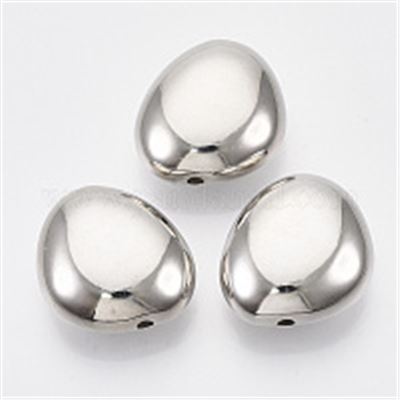 Filler Bead Oval Platinum 25x24x12mm each
