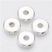 Filler Bead Flat Round Platinum 24.5x2.5mm each