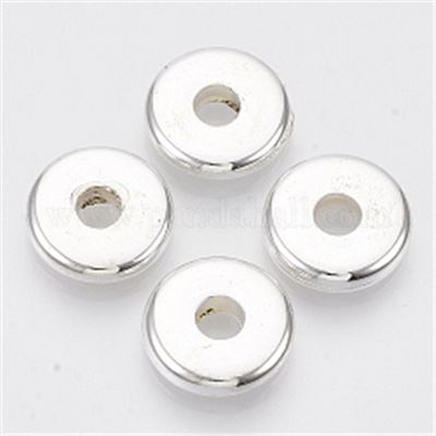 Filler Bead Flat Round Platinum 24.5x2.5mm each