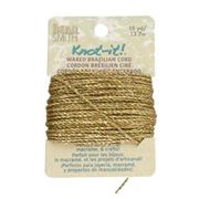 Brazilian Waxed Cord Gold (diameter approx 1mm) 13.7mm each 