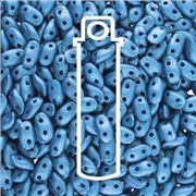 Wave Bead 3x7mm Metallic Matte Blue 8g Tube approx 74 beads ea.