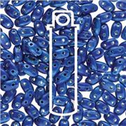 Wave Bead 3x7mm Metalust Crown Blue 8g Tube approx 74 beads ea.