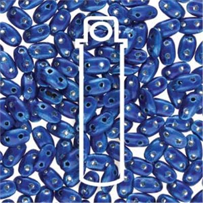 Wave Bead 3x7mm Metalust Crown Blue 8g Tube approx 74 beads ea.