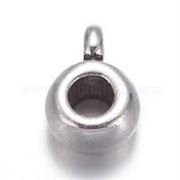 Bail European Style 10x12x6mm Hole 5mm Loop 2mm Silver Plate each