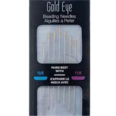 Gold Eye Beading Needles Size 11 Pack of 7. Each