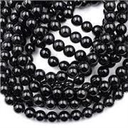 Semi Precious Strand Black Onyx Natural 6mm (Approx 63 beads) ea